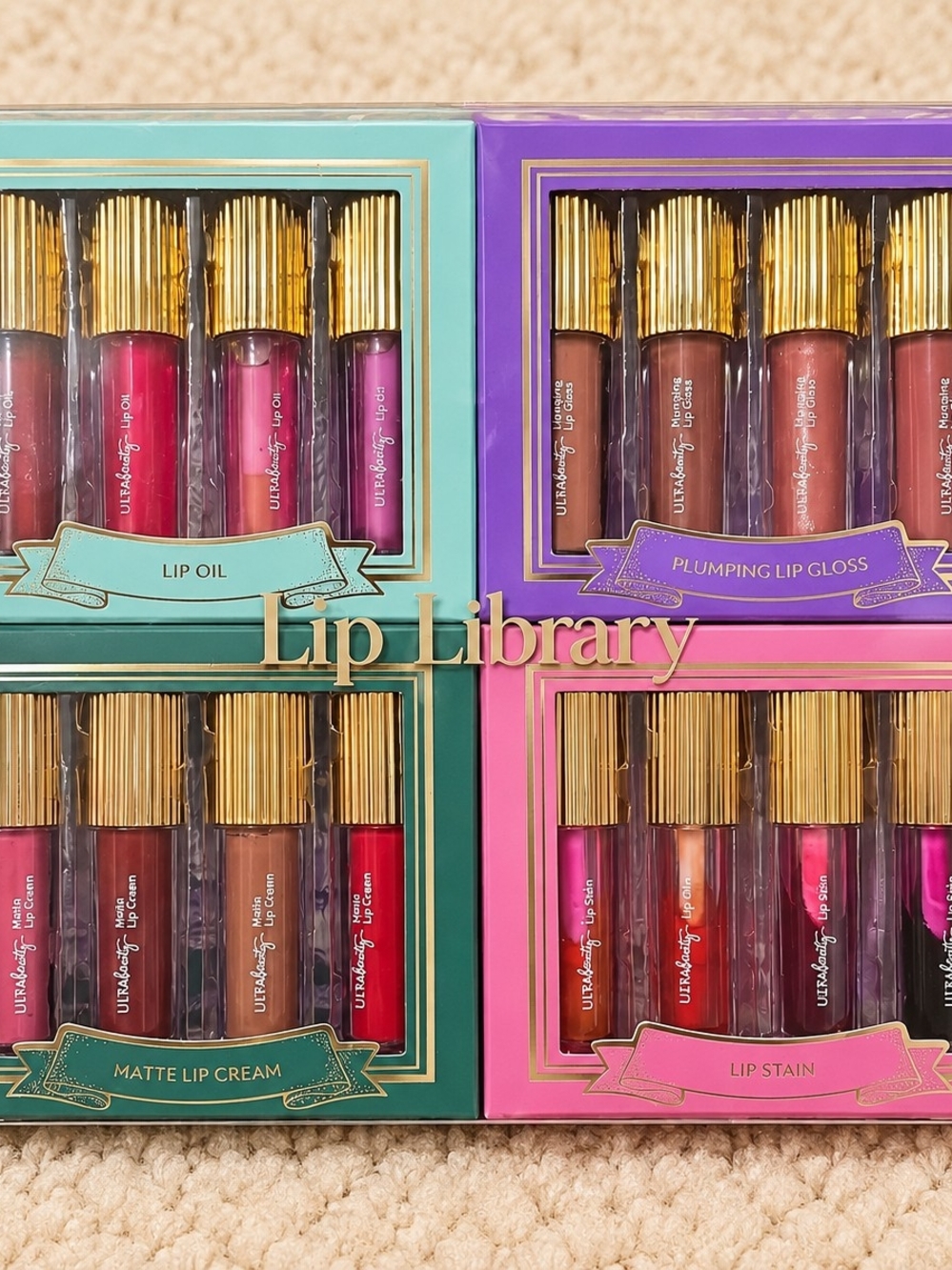 Ulta Beauty Lip Library Set — Pink, Red, Berry & Neutral Glosses
